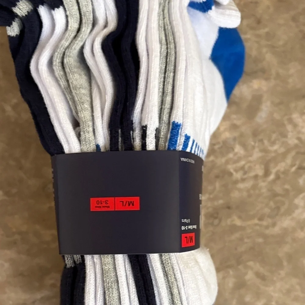 GAP Kids Cotton Quarter Socks - White, Blue, and Gray